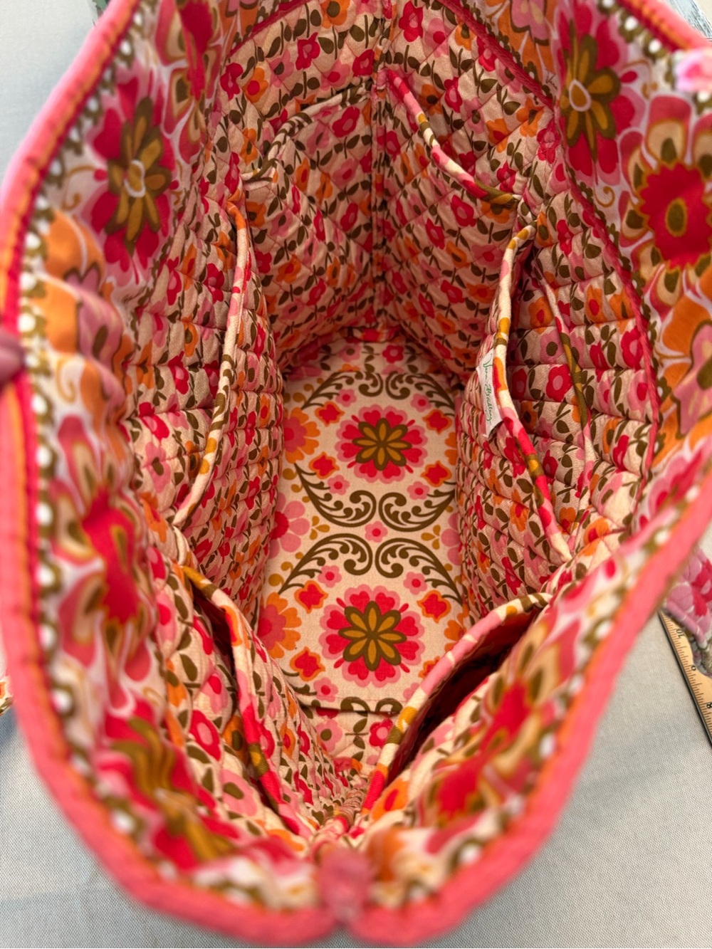 Vera Bradley Retired Folkloric Pattern Large Toggle Tote Bag - Picture 7 of 11